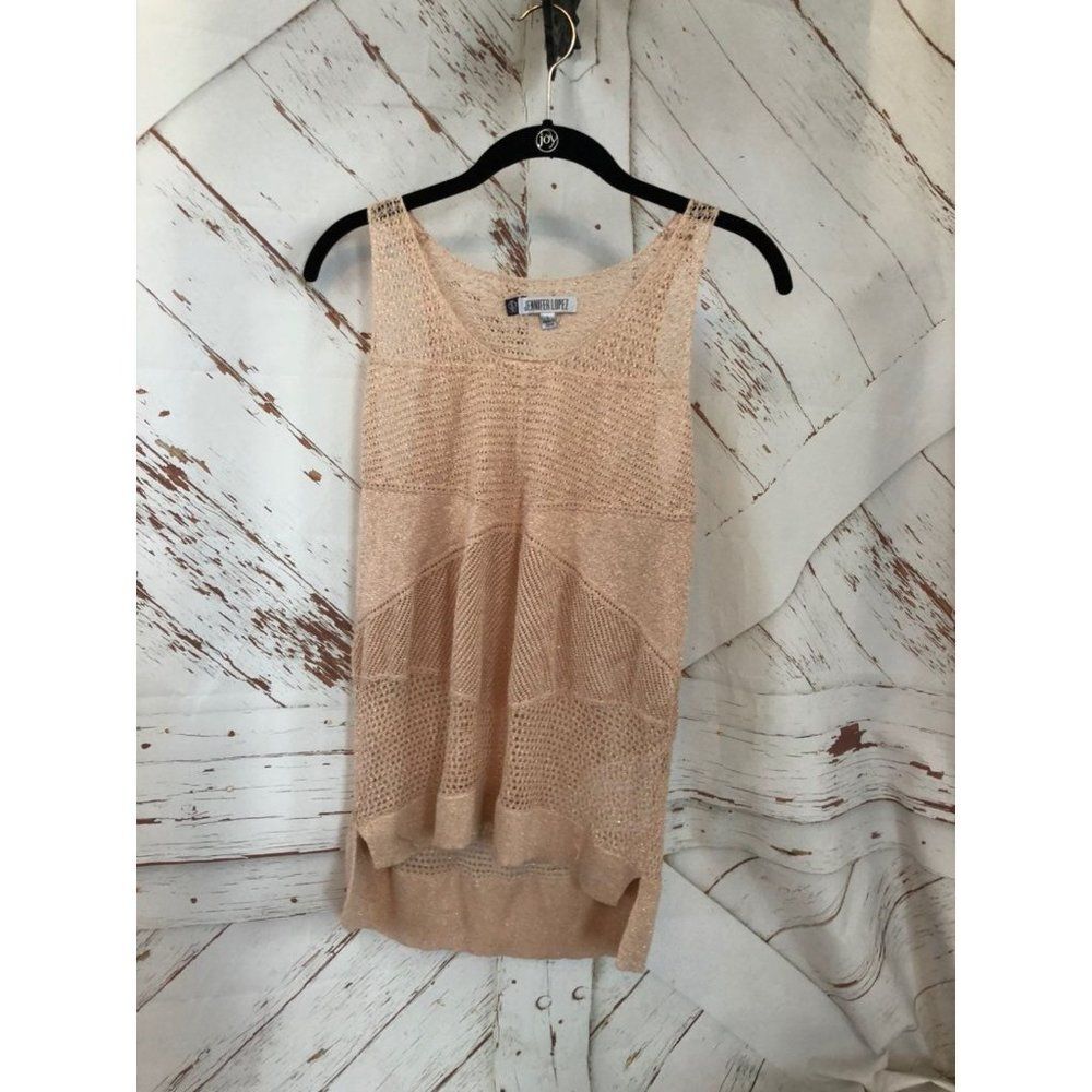 Jennifer Lopez size large pink knit Tank Top